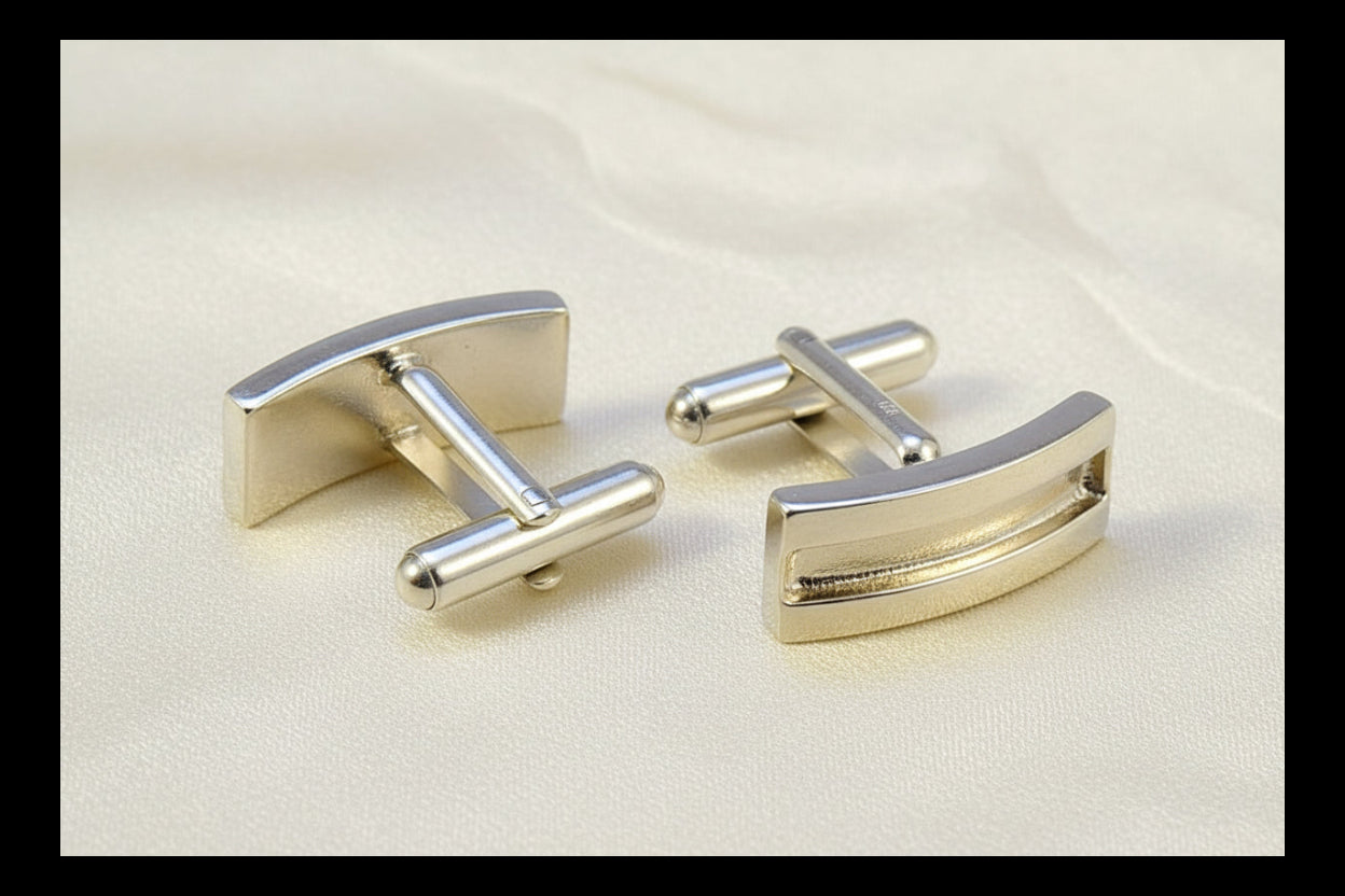Solid Silver Cufflinks Perfect For Resin