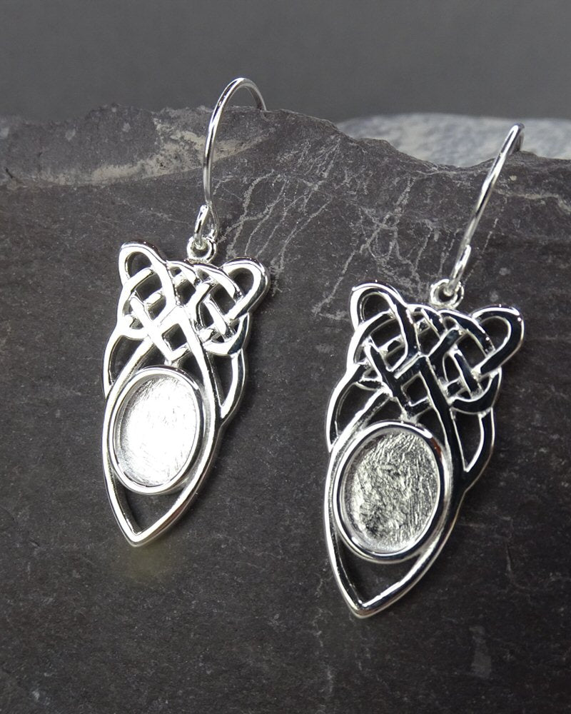 Celtic Style Earrings Suitable For Cabochons Or Resin