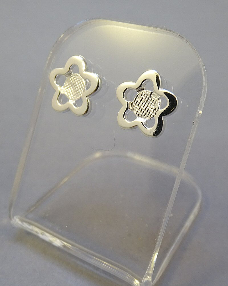 Silver Daisy Studs For 5MM Stone