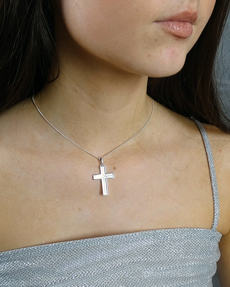 Silver Open Cross Perfect For memorial Resin Work