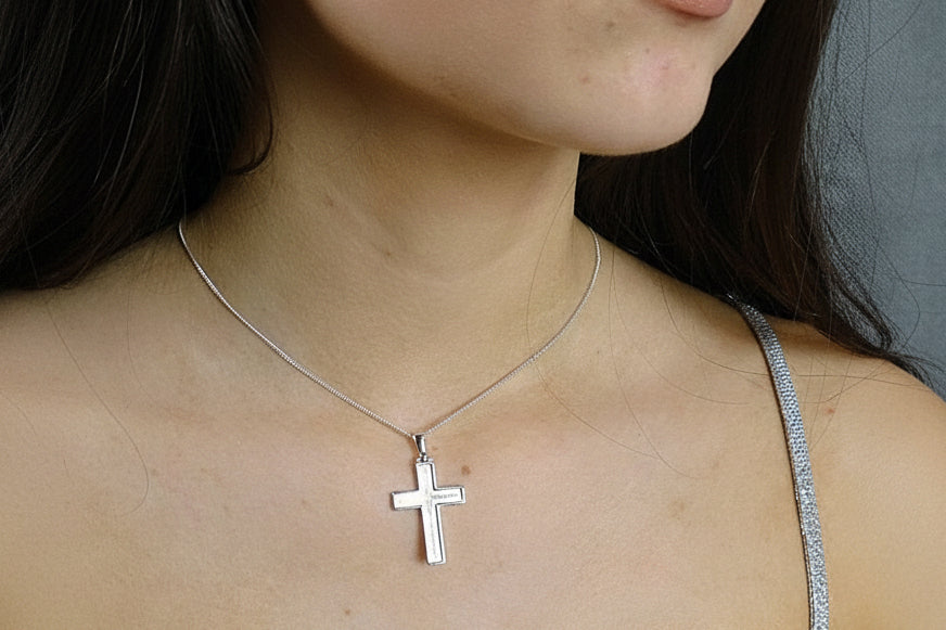 Silver Open Cross Perfect For memorial Resin Work