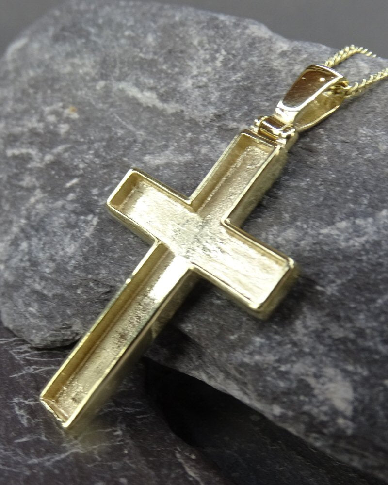 Solid Gold Open Cross Perfect For Resin Work