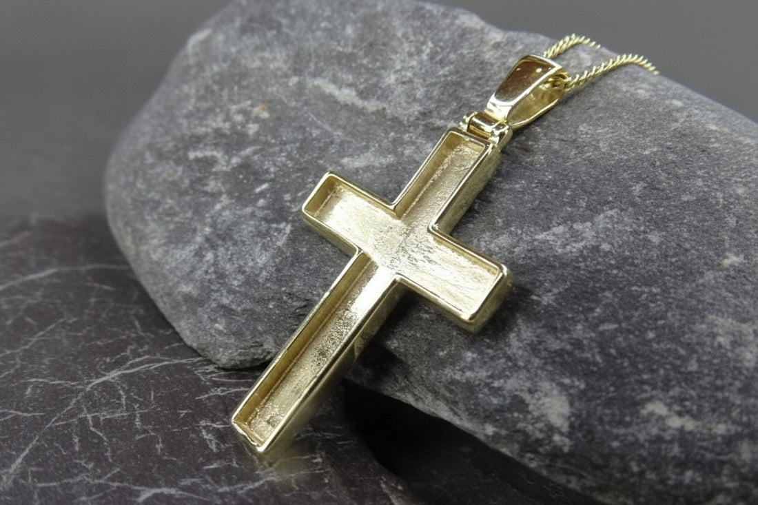 Solid Gold Open Cross Perfect For Resin Work