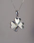 silver shamrock pendant blank