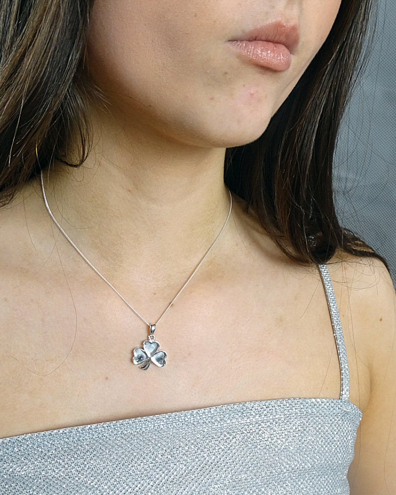 Solid Silver Shamrock Pendant Suitable For Use With Resin