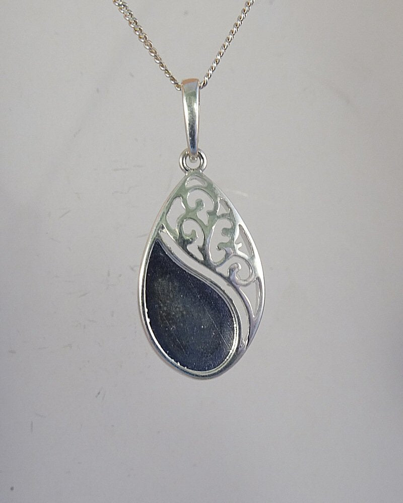Fancy Silver Tear Drop Pendant Setting
