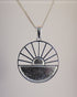 silver sunset pendant suitable for resin