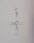 silver cross setting for resin or cabochon
