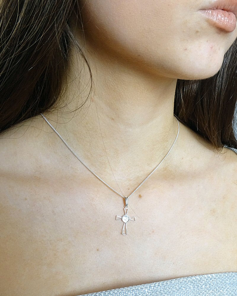 Popular silver 925 Open Cross Setting 5mm
