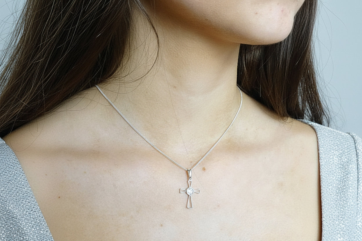 Popular silver 925 Open Cross Setting 5mm