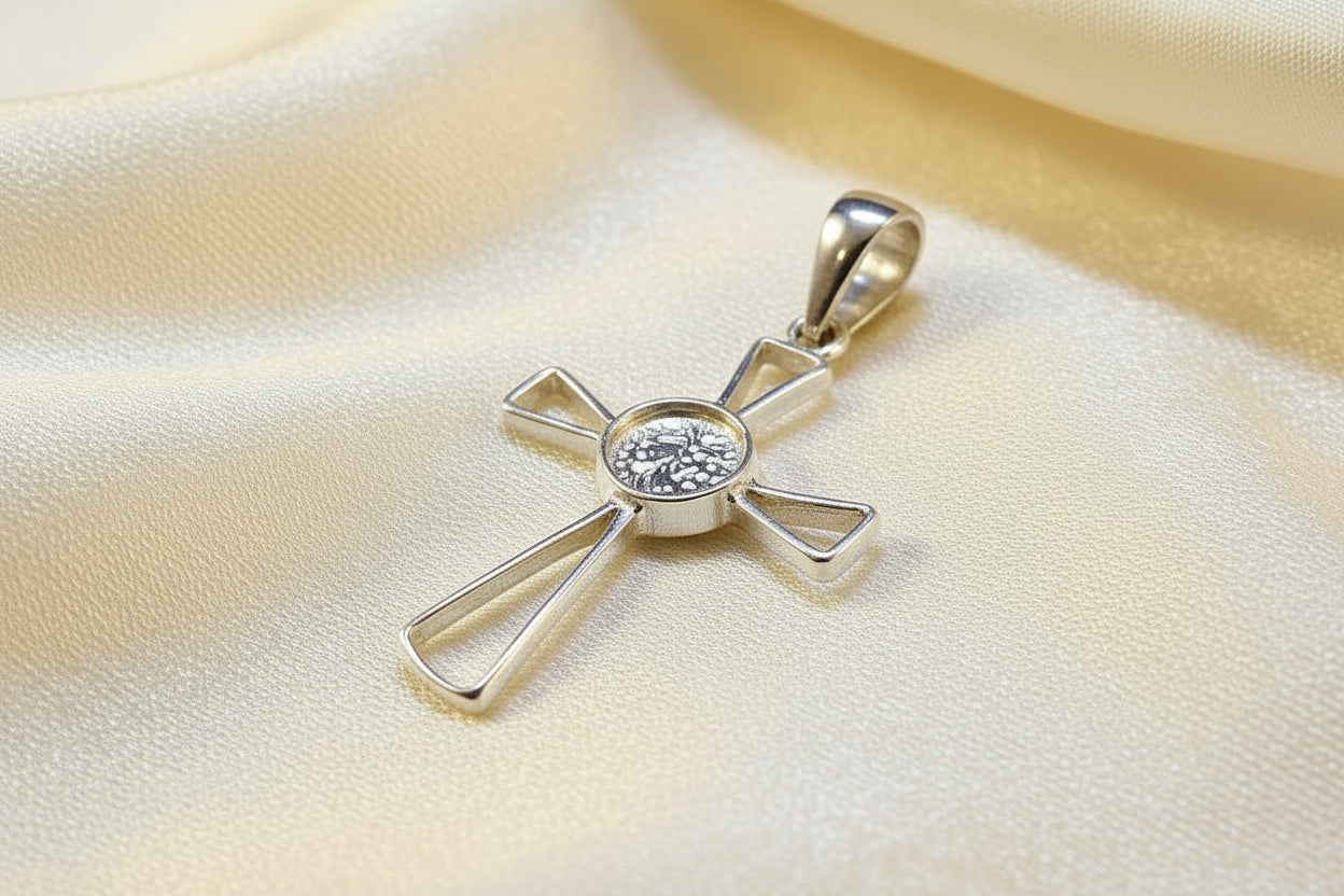 Popular silver 925 Open Cross Setting 5mm