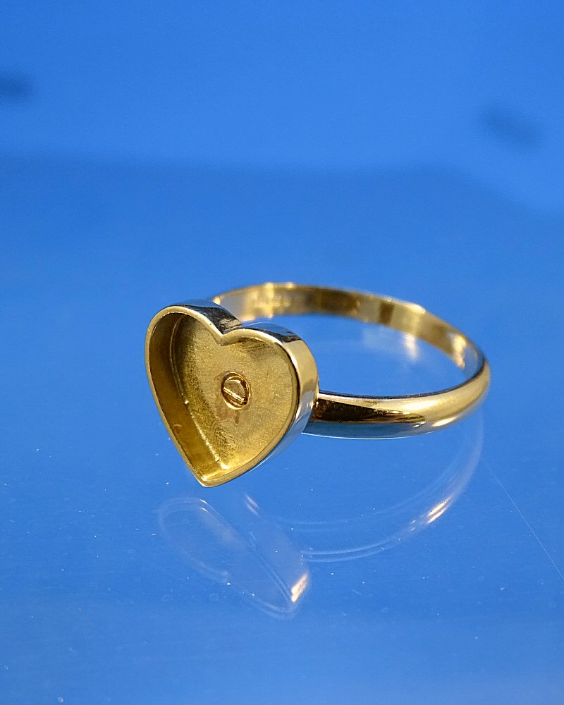 Solid Gold Heart Ring Suitable For Resin
