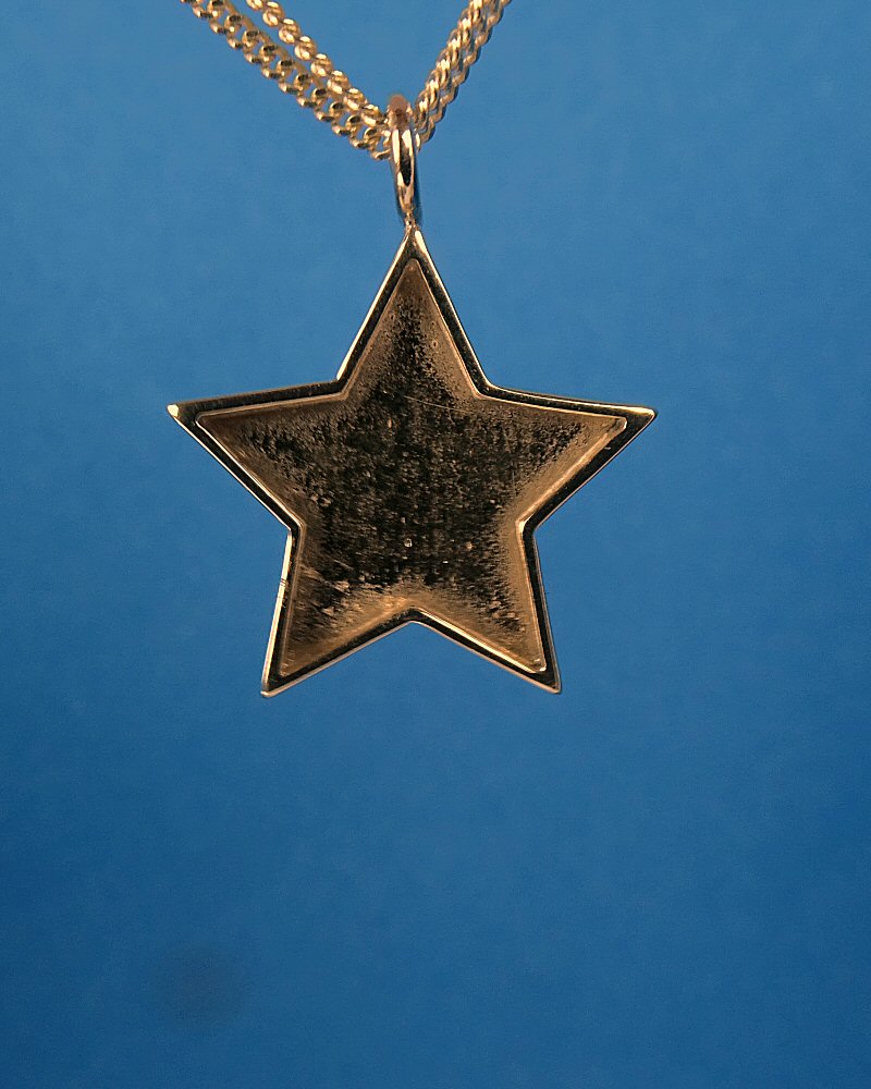 Solid Back Gold Star Pendant Setting Perfect For Resin