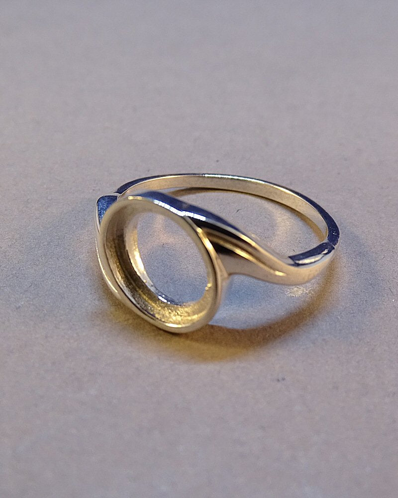 Silver Ring Mount To fit a 10x8 Cabochon