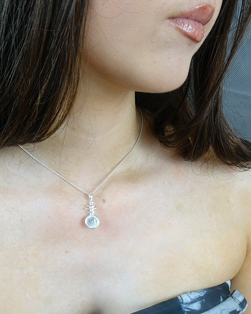 Double Sided Solid Silver Fancy Pendant To Fit 10mm Cabochon