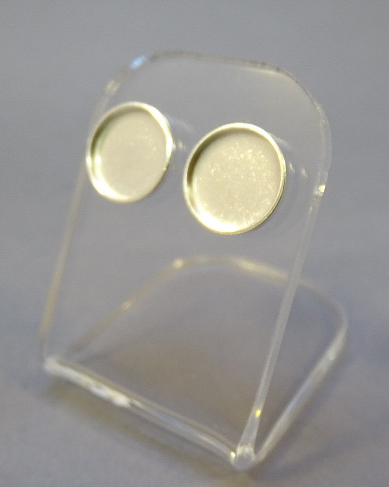 Heavy Cup Bezel Earring For 10 mm