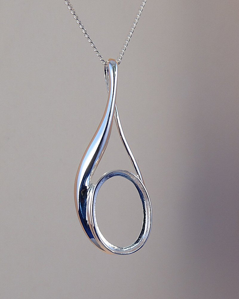 silver pendant for 14x10 stone