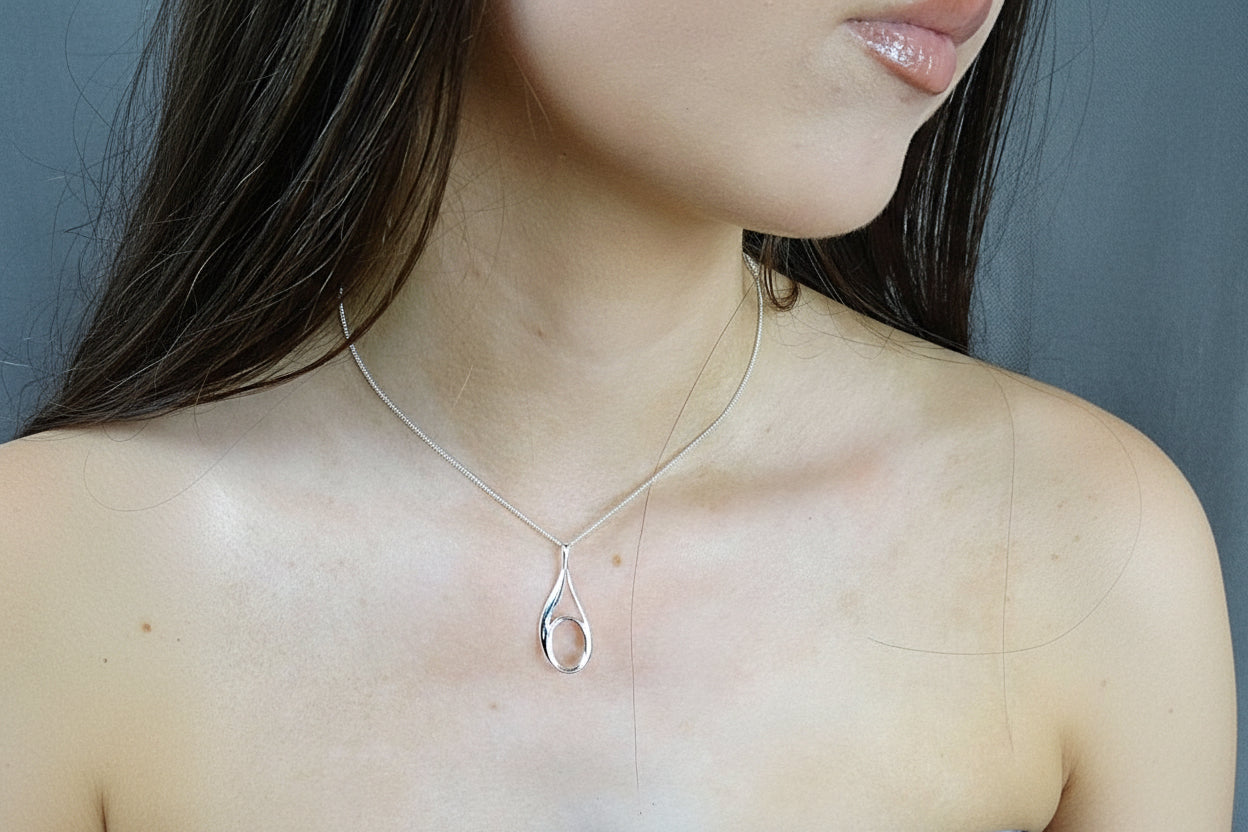 Silver 925 Pendant Mount For 14x10 Stone