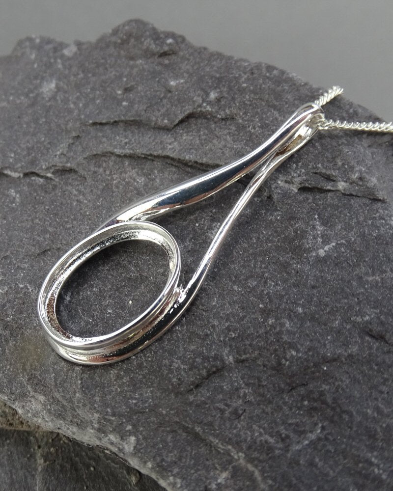 Silver 925 Pendant Mount For 14x10 Stone