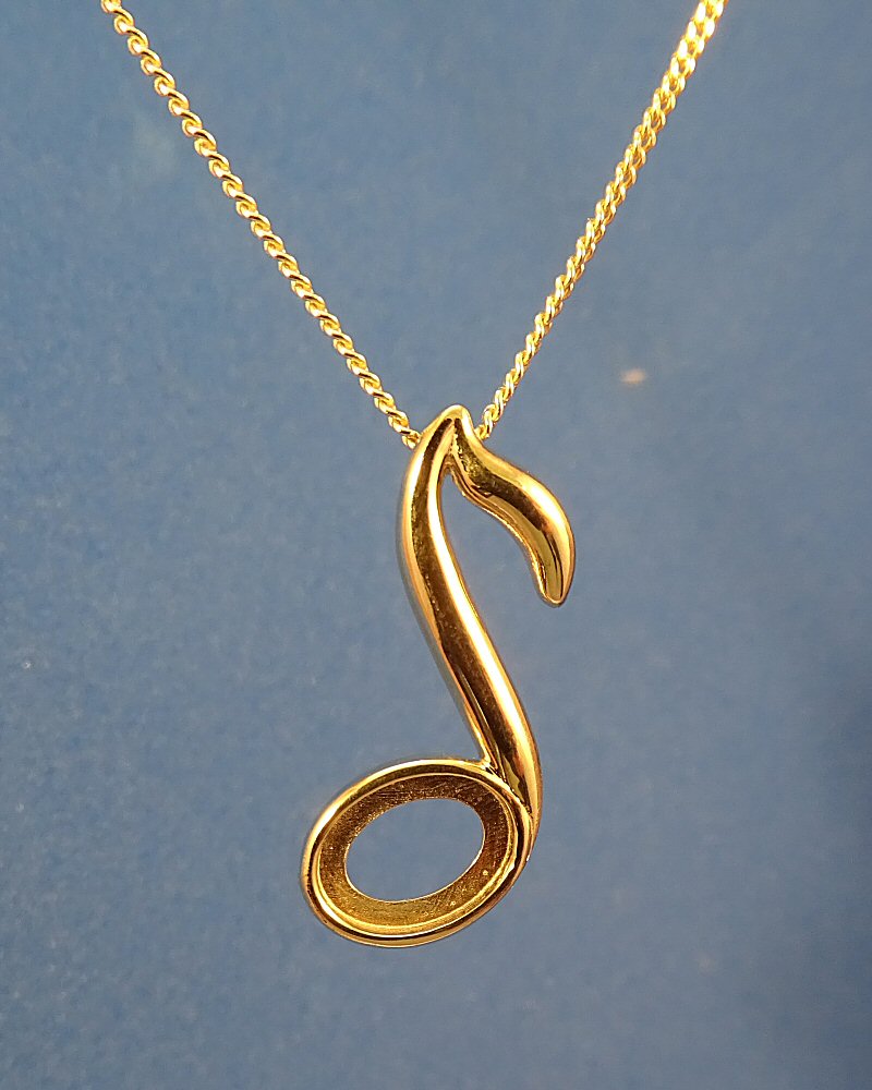 Solid Gold Music Pendant To Fit 8x6