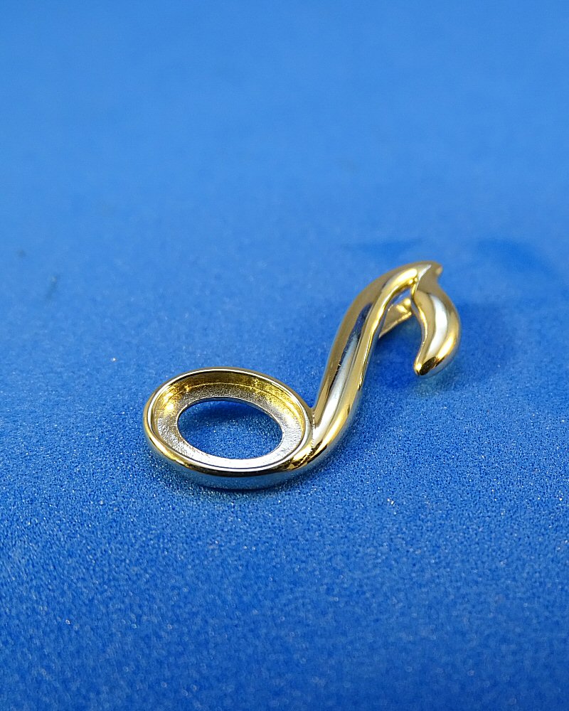 Solid Gold Music Pendant To Fit 8x6