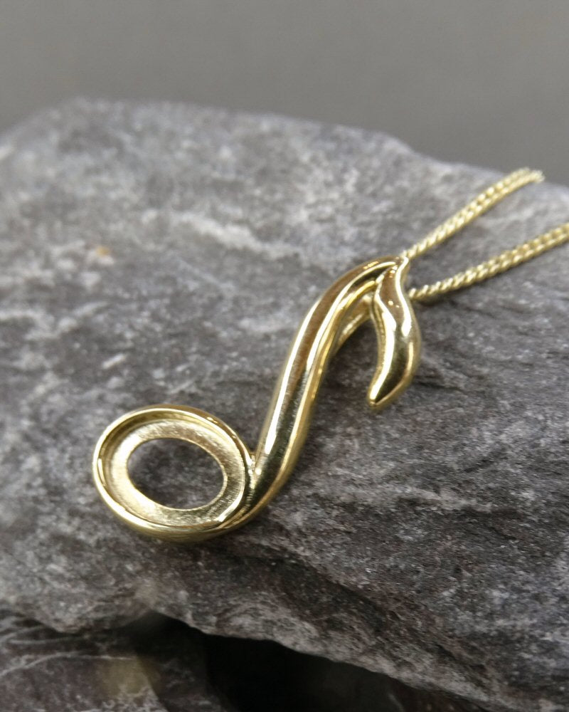 Solid Gold Music Pendant To Fit 8x6