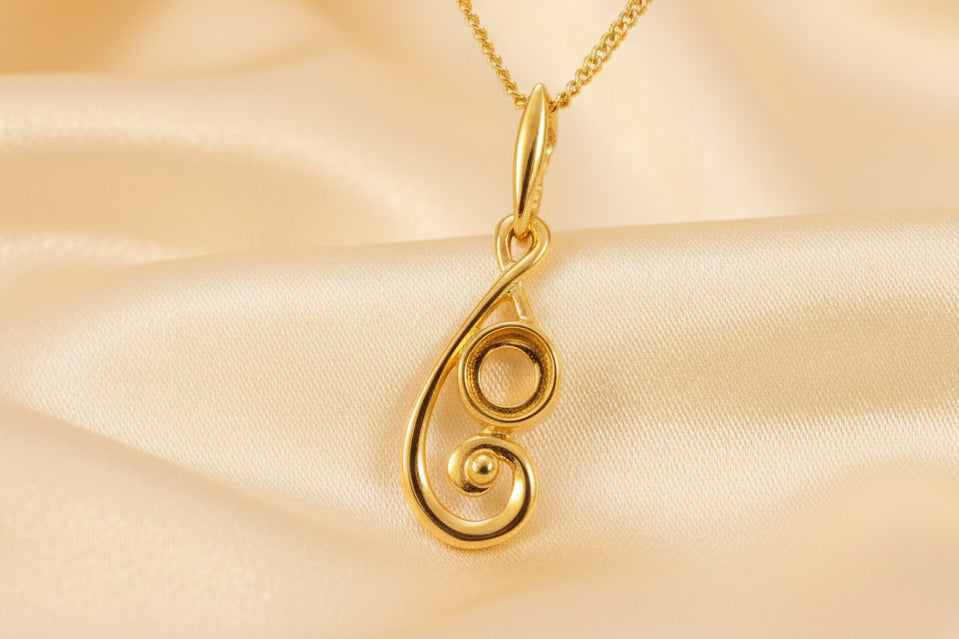 Small Gold Pendant To Fit 5mm