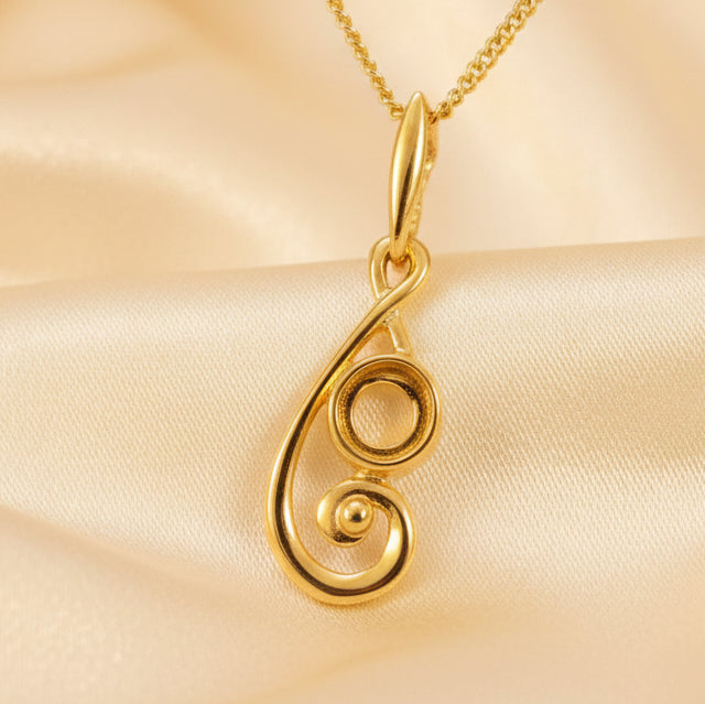 Small Gold Pendant To Fit 5mm