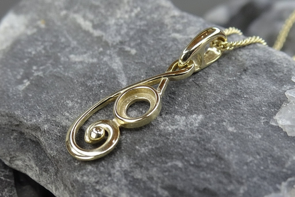 Small Gold Pendant To Fit 5mm