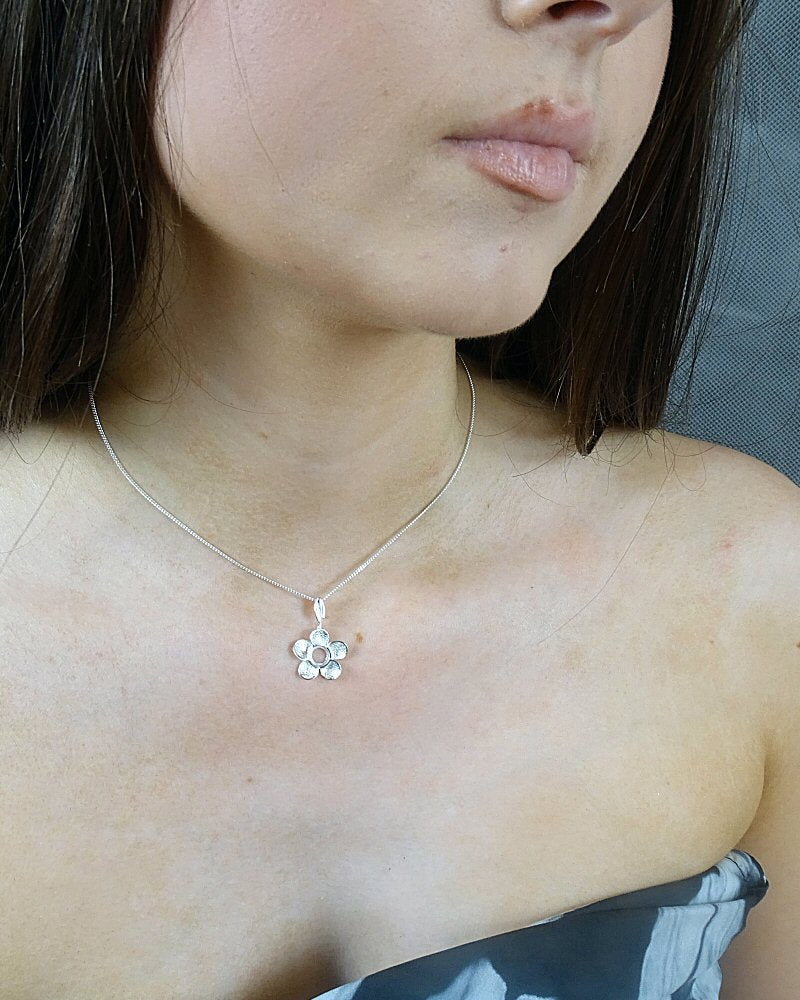 Silver Flower Pendant To Fit A 6mm Cabochon