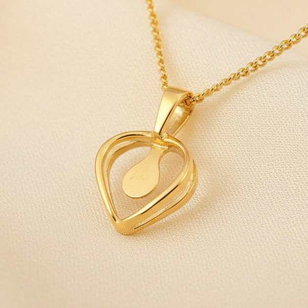 Small Solid Gold Pendant To Fit 5mm