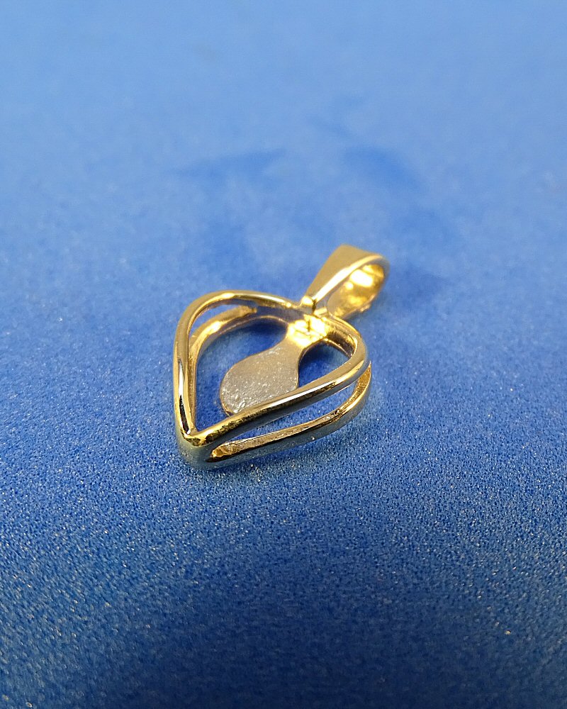 Small Solid Gold Pendant To Fit 5mm