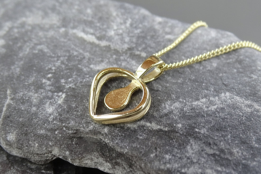 Small Solid Gold Pendant To Fit 5mm