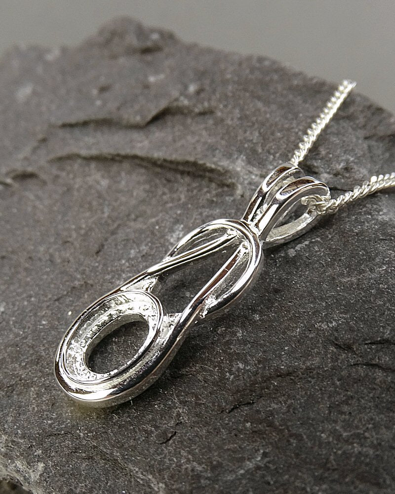 Celtic Unset Silver 925 Pendant For 8x6 Stone