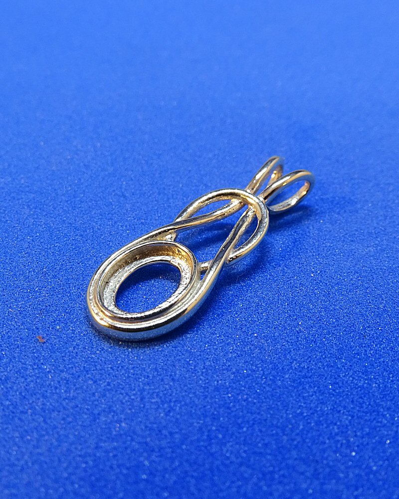 Celtic Unset 9ct gold Pendant For 8x6 Stone