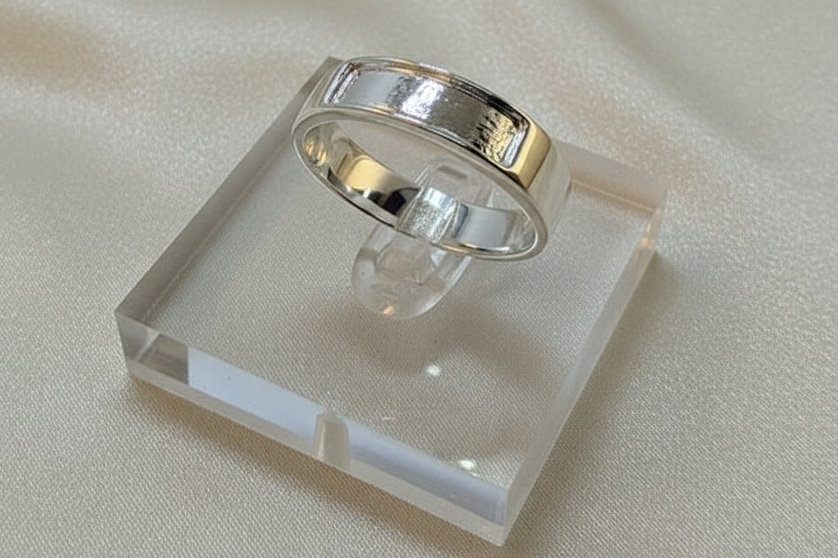 Gents Silver Ring With Channel For Resin Or Stones