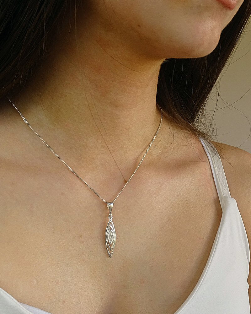 Solid Silver Modern Style Pendant Suitable For Stones Or Resin