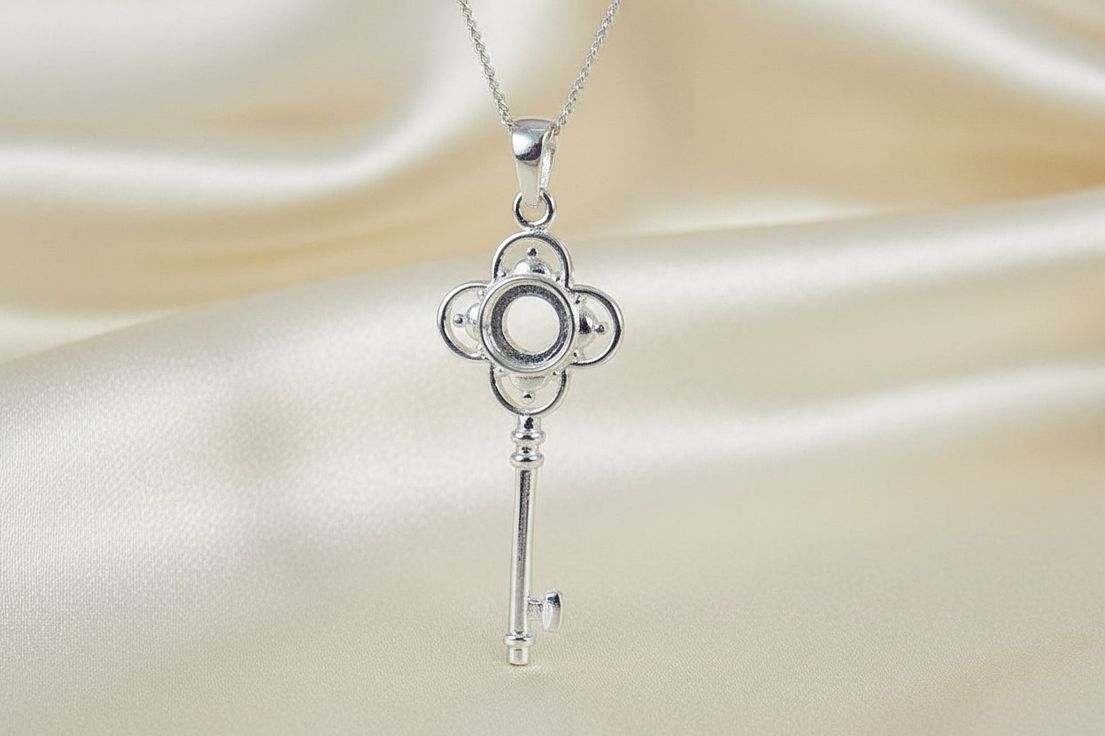 SILVER KEY pendant to fit sone