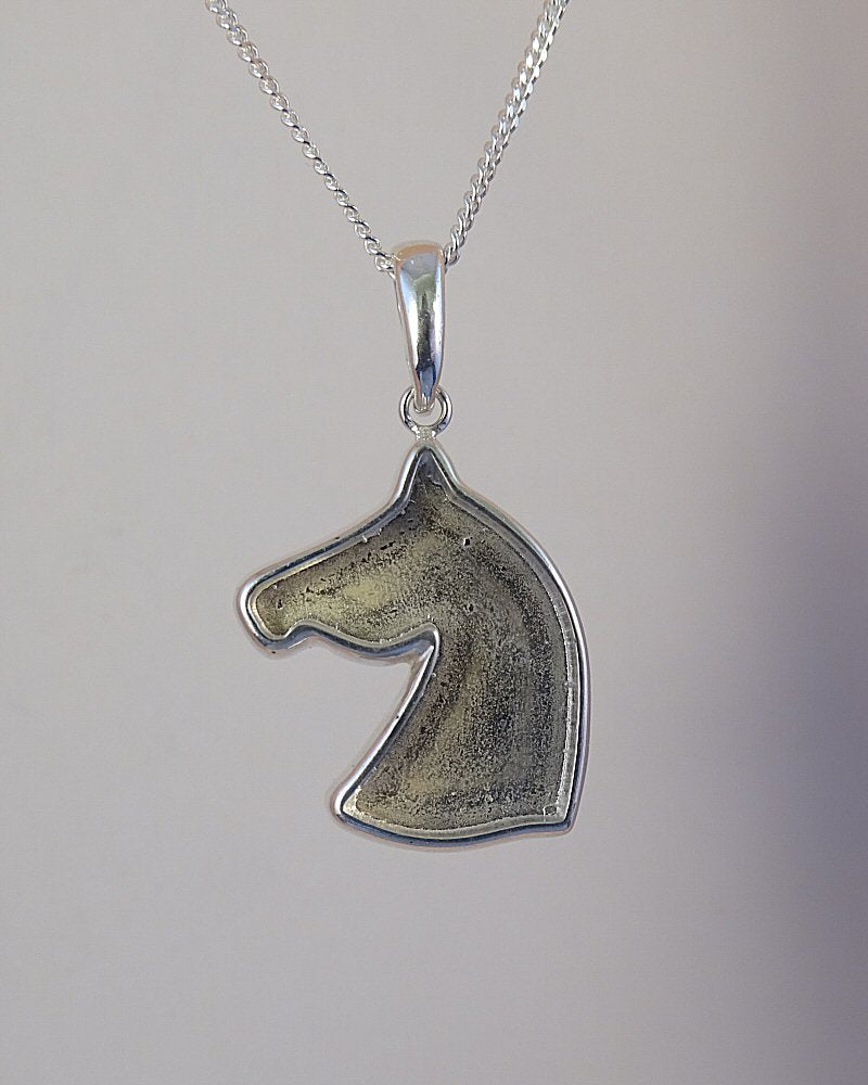 solid back horse memorial pendant for resin