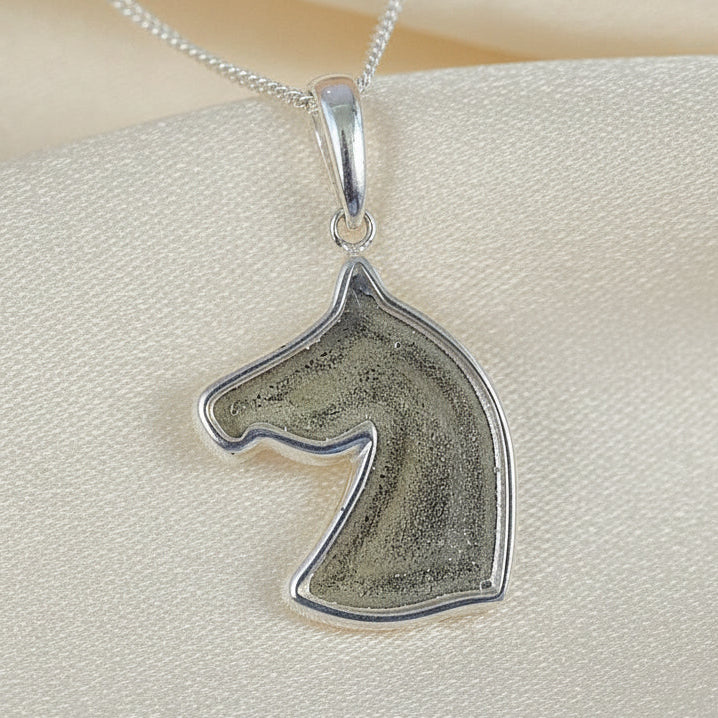 solid back horse memorial pendant for resin