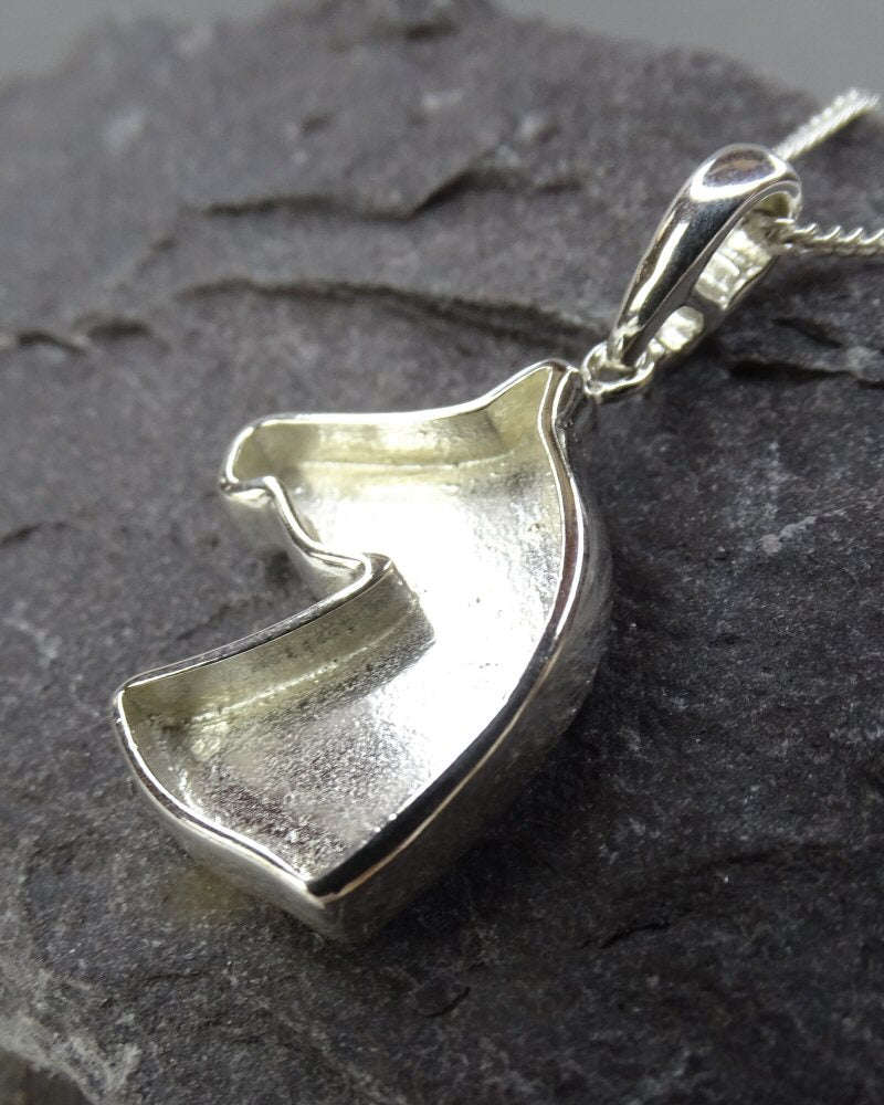 Horses Head silver memorial Pendant Blank Suitable For Resin