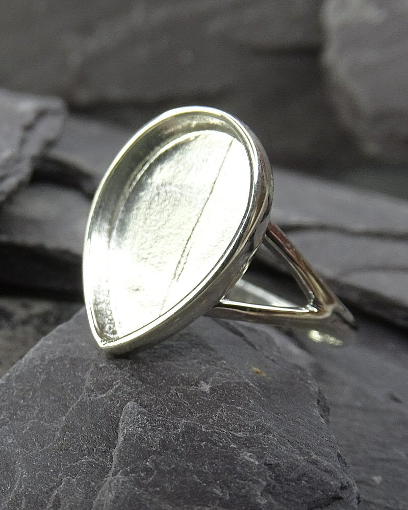 Ring Bezel For Teardrop 12X17 Stone Or Resin