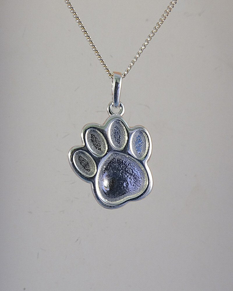 Solid Silver Dog Paw Pendant Blank Suitable For Resin