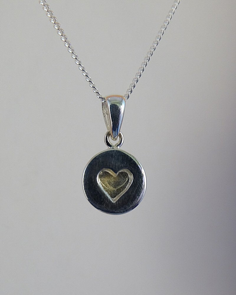 Small Silver Heart Pendant Mount