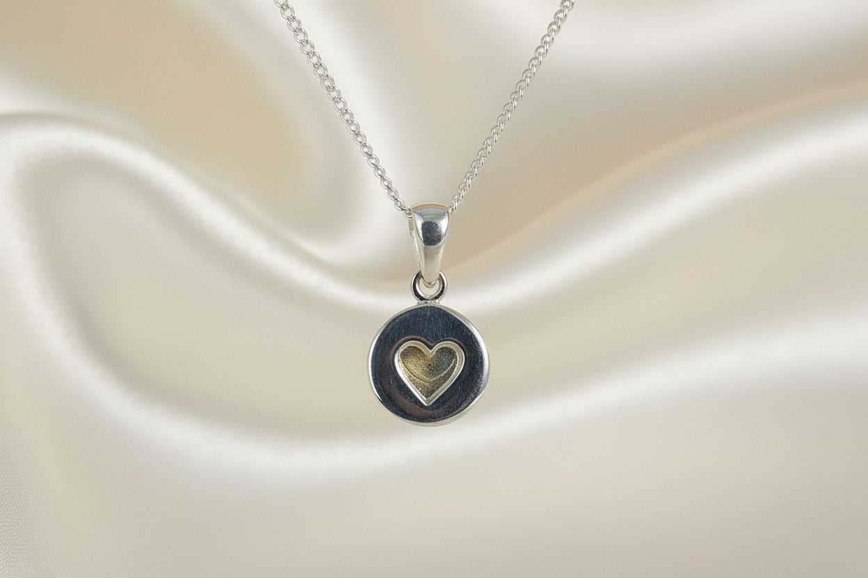 Small Silver Heart Pendant Mount