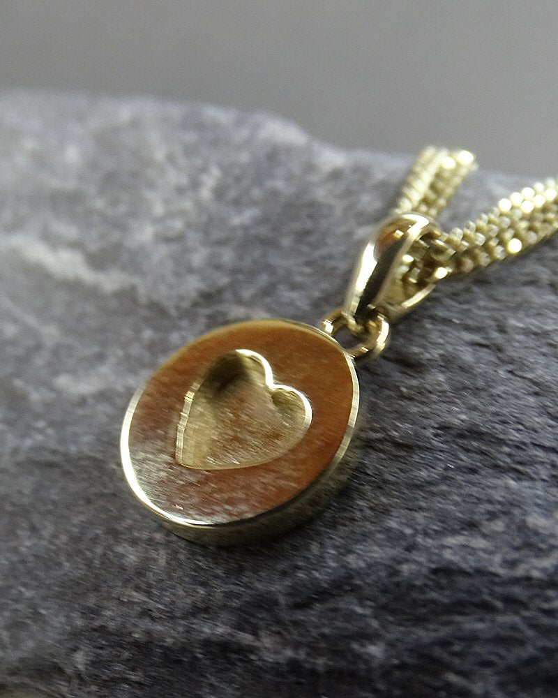 Small Gold Heart Pendant Mount
