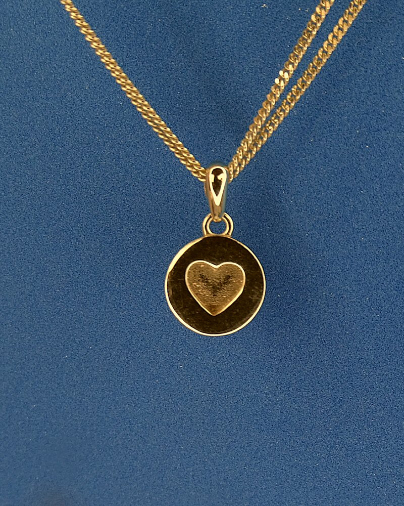 Small Gold Heart Pendant Mount