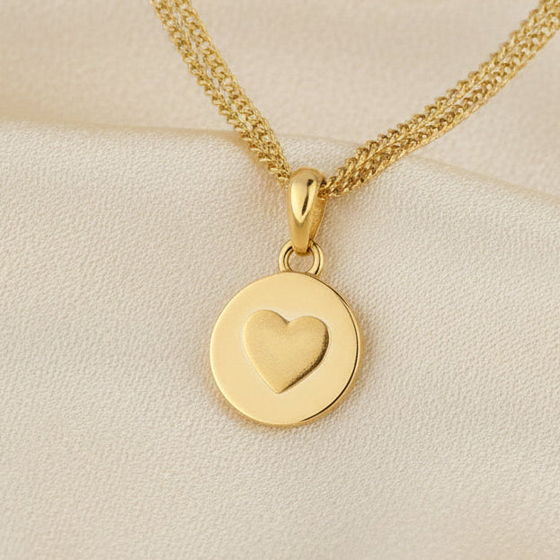 Small Gold Heart Pendant Mount