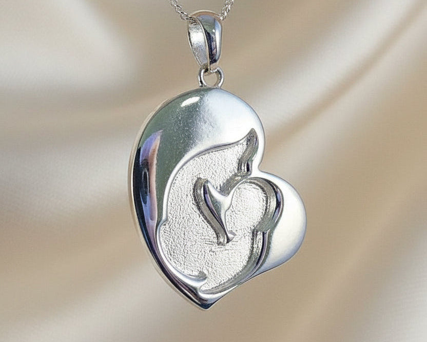 mother and child memorial pendant for resin