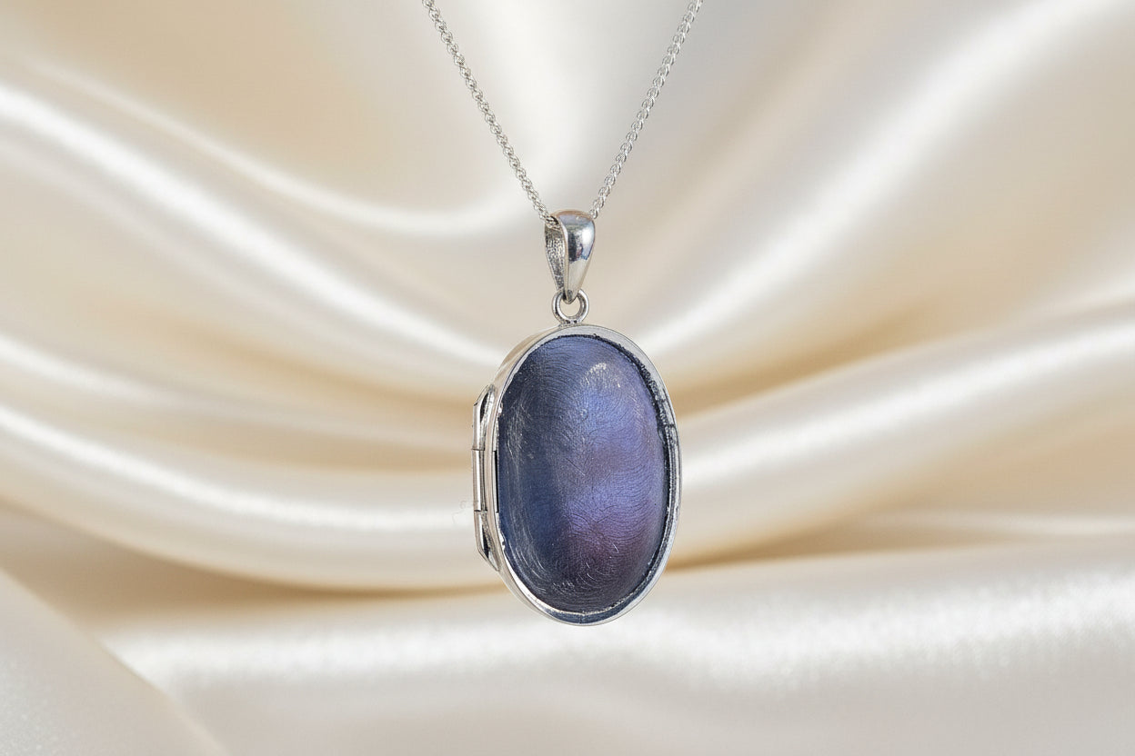 unset silver locket